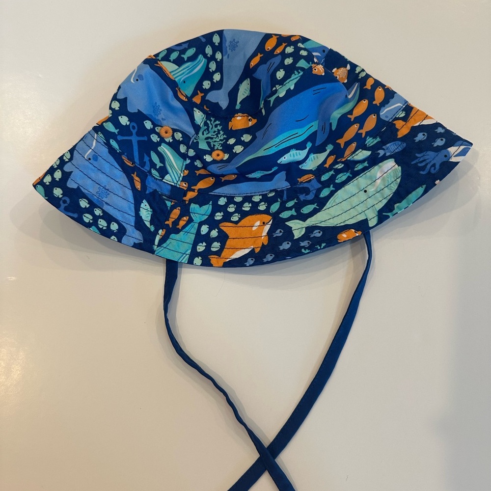 4/20$ UV SKINZ Reversible Ocean-Themed Toddler Bucket Hat Sun Hat size 3T